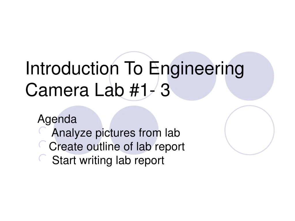 introduction to engineering camera lab 1 3