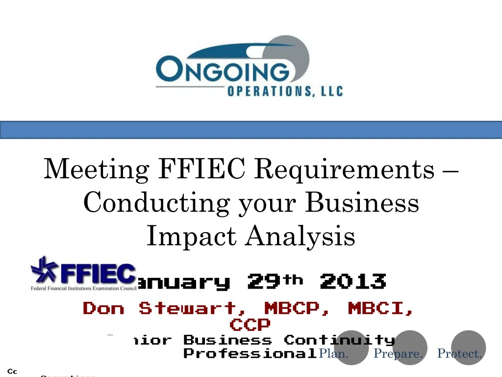 meeting ffiec requirements conducting your business impact analysis