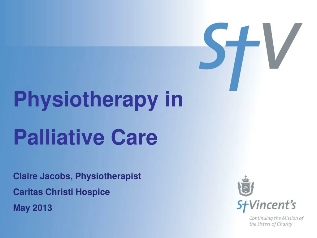 physiotherapy in palliative care claire jacobs