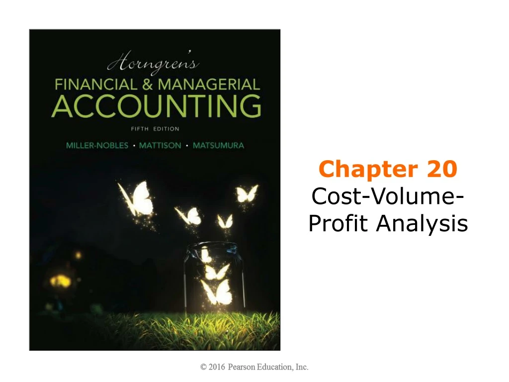 chapter 20 cost volume profit analysis