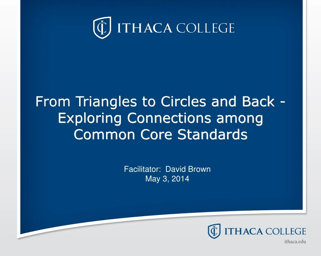 from triangles to circles and back exploring connections among common core standards