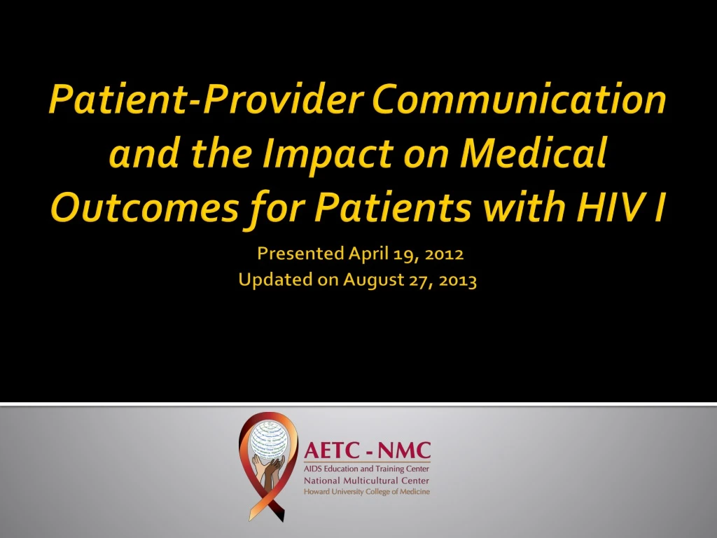 patient provider communication and the impact