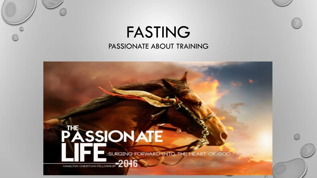 fasting passionate about training