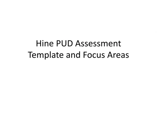 Hine PUD Assessment Template and Focus Areas