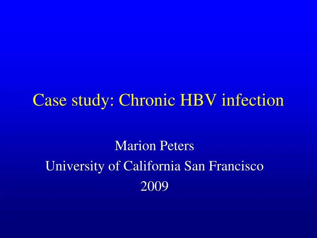 case study chronic hbv infection