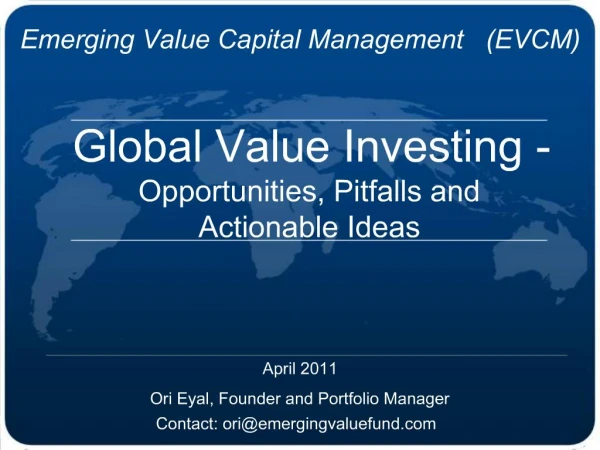 Emerging Value Capital Management EVCM