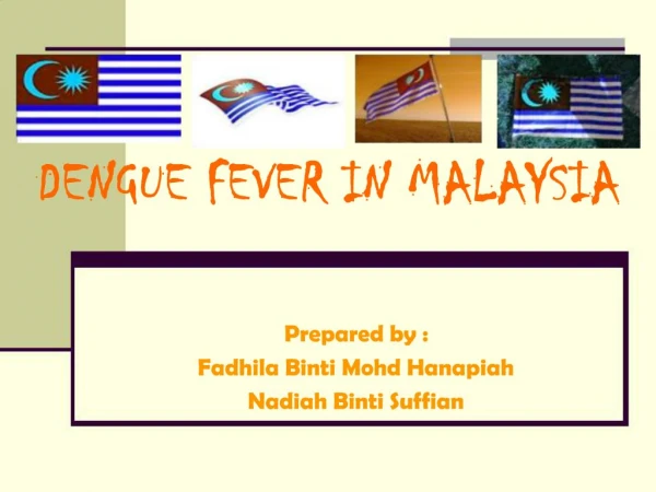 DENGUE FEVER IN MALAYSIA