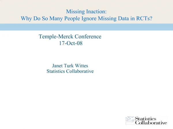 Missing Inaction: Why Do So Many People Ignore Missing Data in RCTs