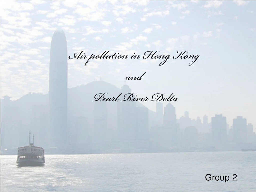air pollution in hong kong and pearl river delta