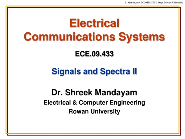 Electrical Communications Systems ECE.09.433