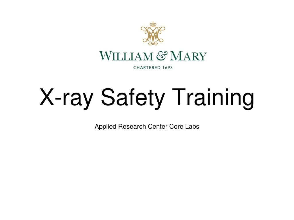 x ray safety training