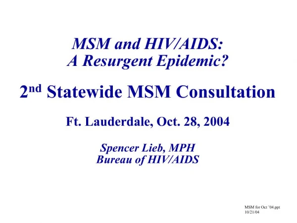 MSM and HIV