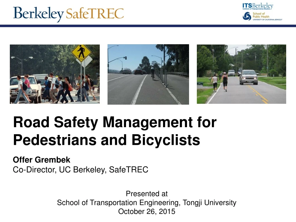 road safety management for pedestrians