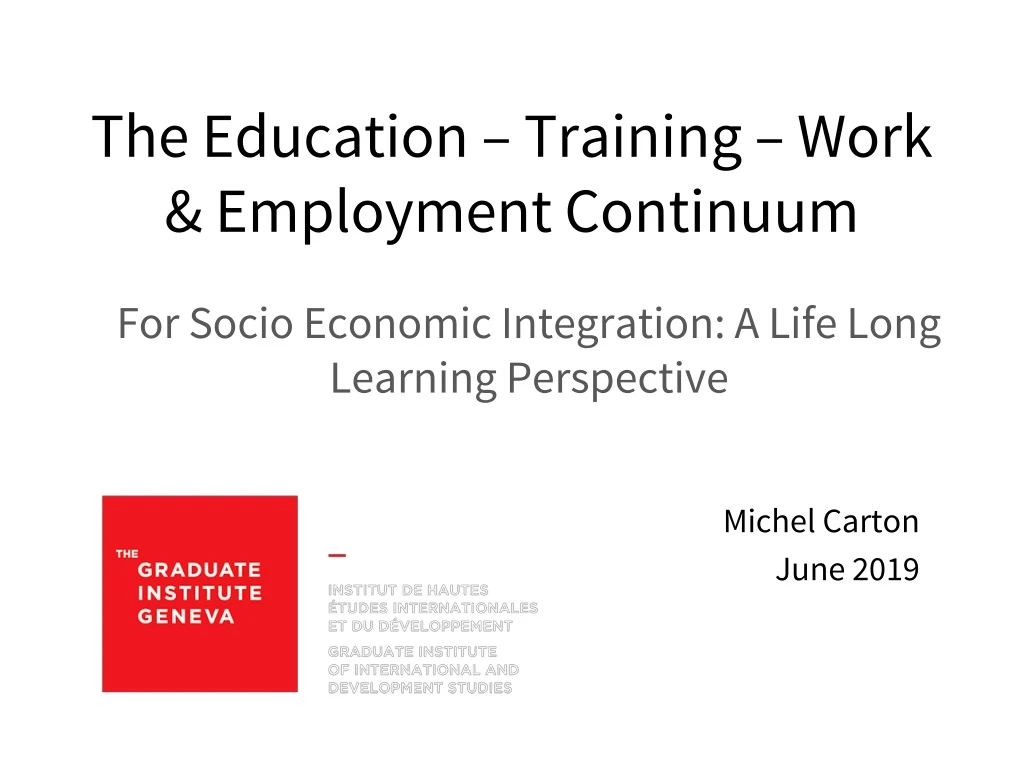 the education training work employment continuum