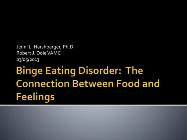 Binge Eating Disorder: The Connection Between Food and Feelings