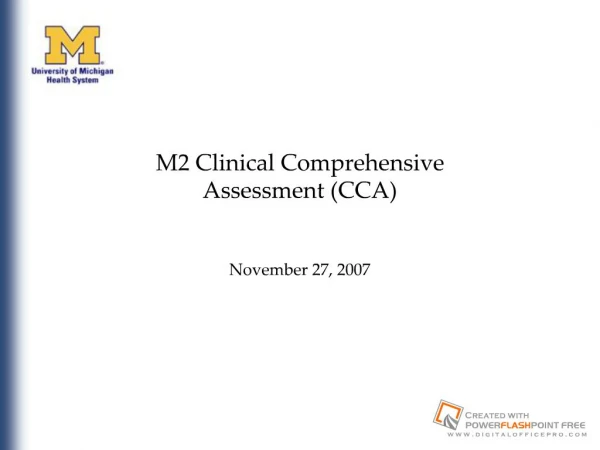 M2 Clinical Comprehensive Assessment CCA
