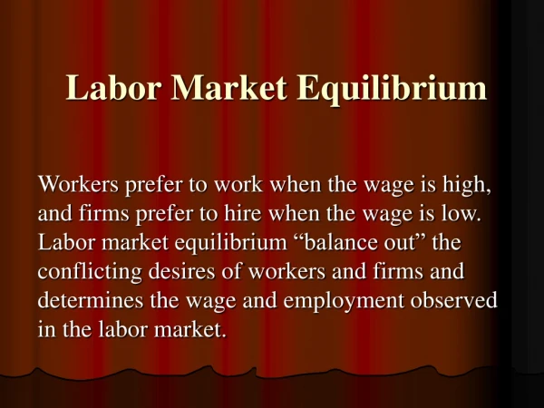 Labor Market Equilibrium