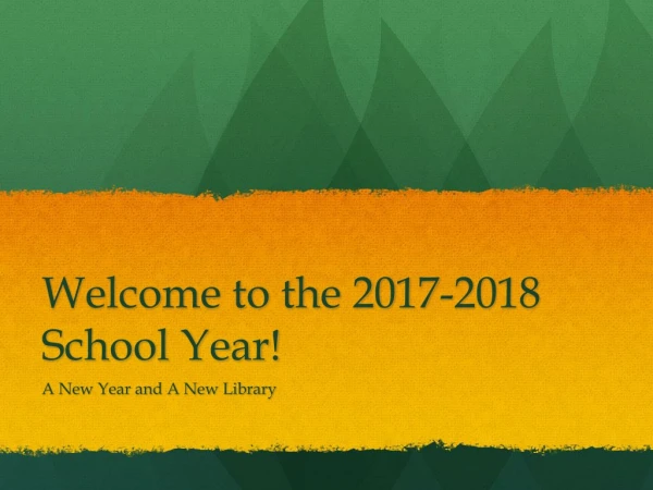 Welcome to the 2017-2018 School Year!