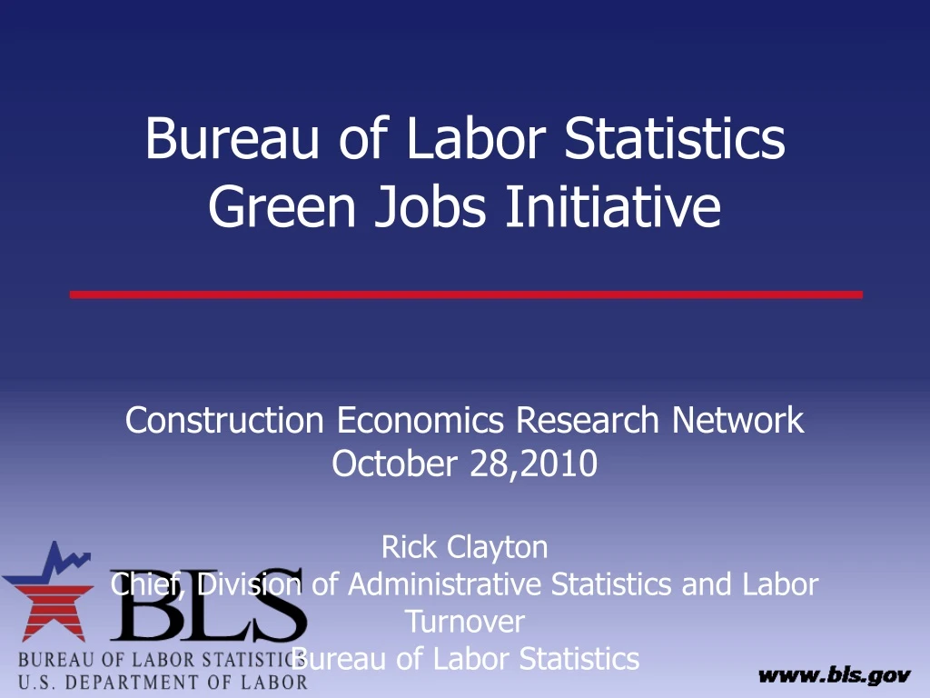 bureau of labor statistics green jobs initiative