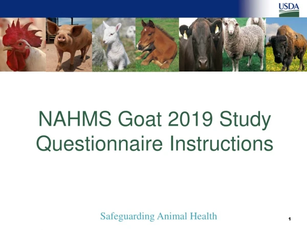 NAHMS Goat 2019 Study Questionnaire Instructions