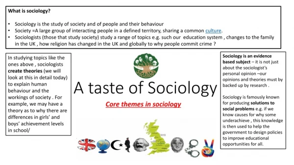 A taste of Sociology