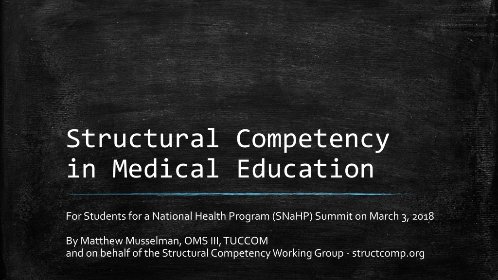 structural competency in medical education