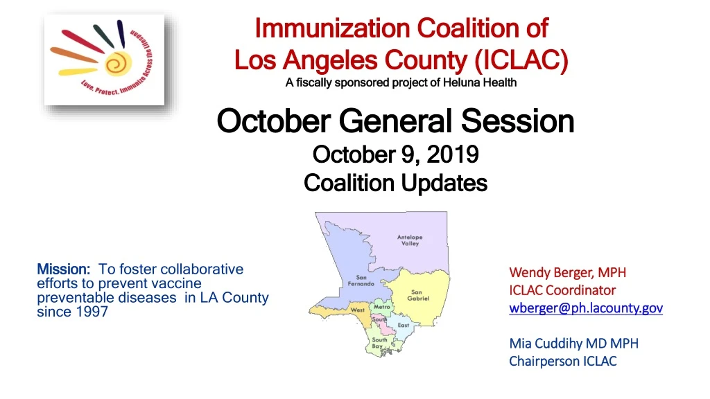immunization coalition of los angeles county iclac a fiscally sponsored project of heluna health