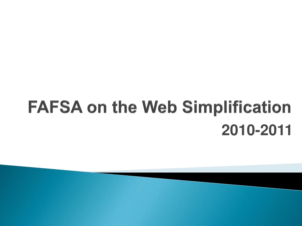 fafsa on the web simplification