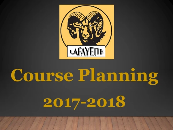 Course Planning 2017-2018