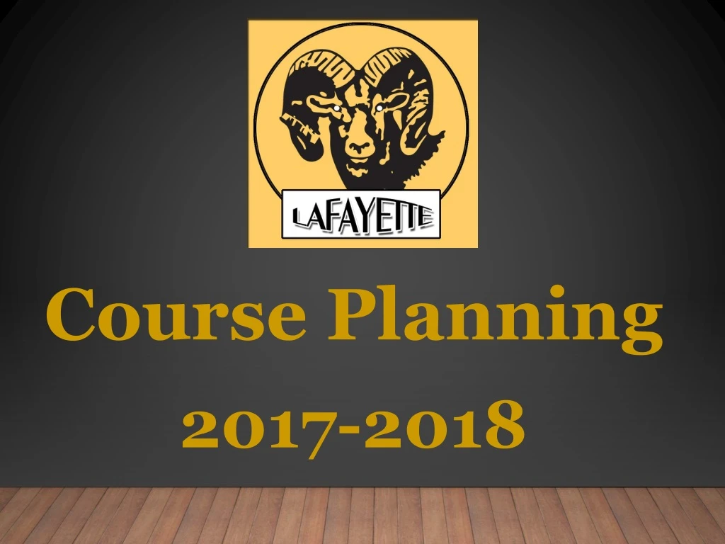course planning 2017 2018