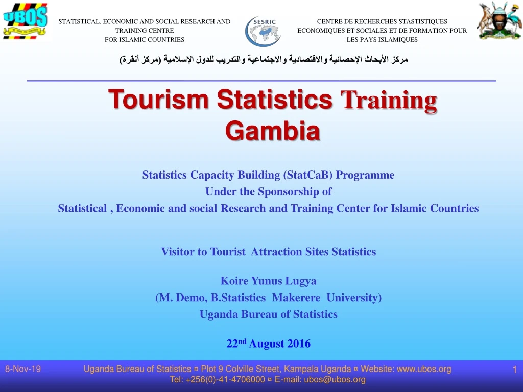 tourism statistics training gambia