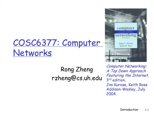 COSC6377: Computer Networks