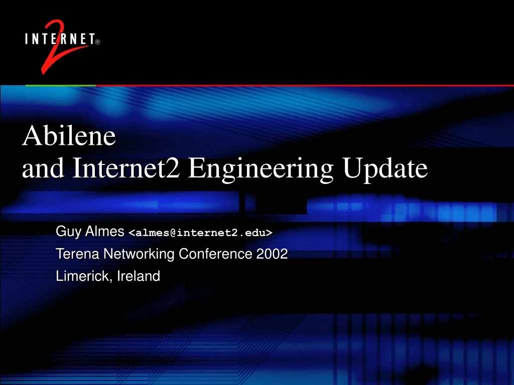 abilene and internet2 engineering update