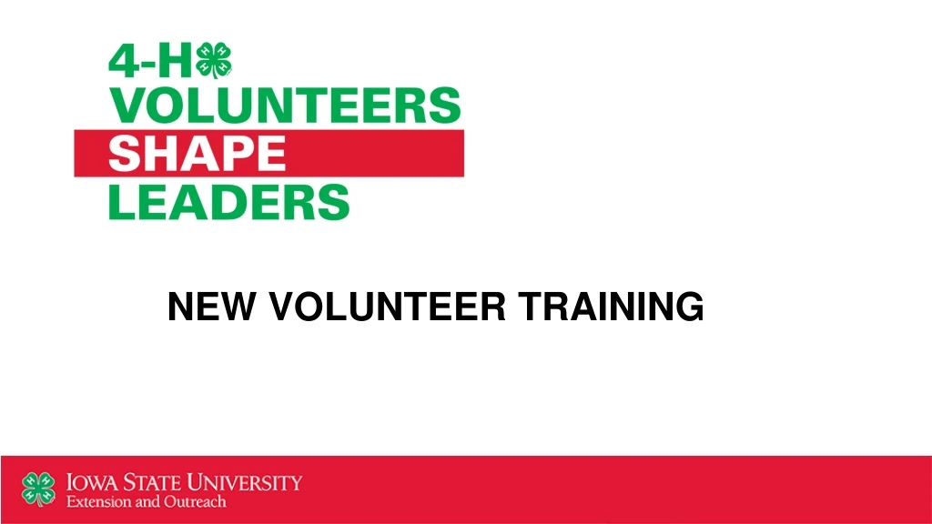 new volunteer training