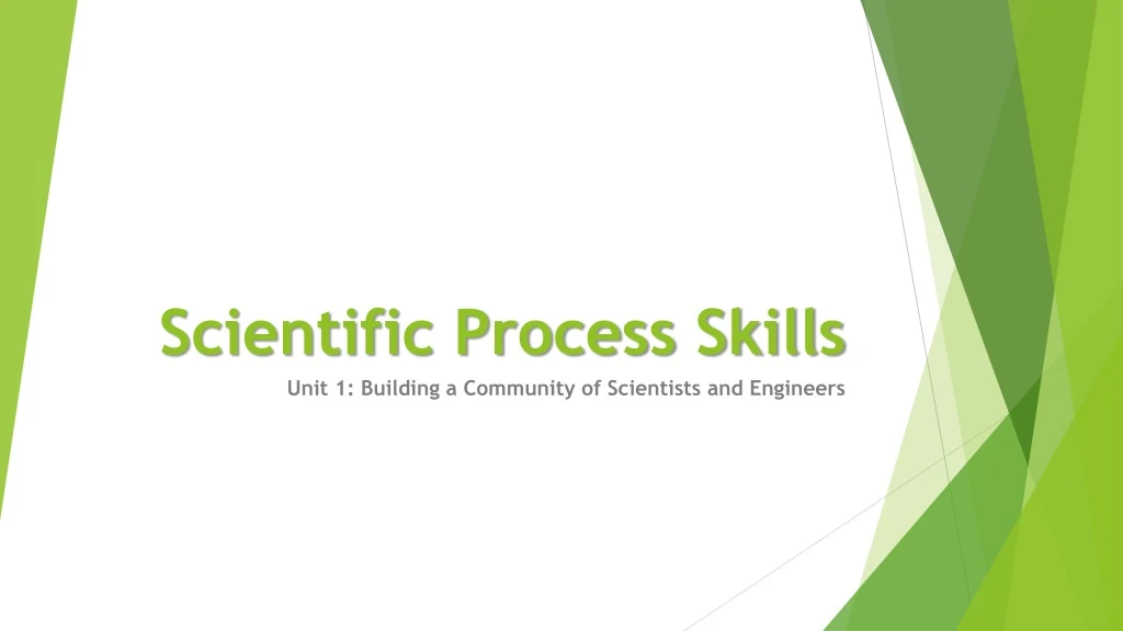scientific process skills