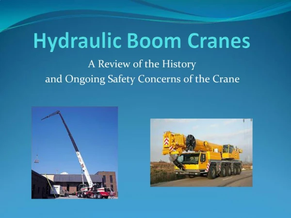 Hydraulic Boom Cranes