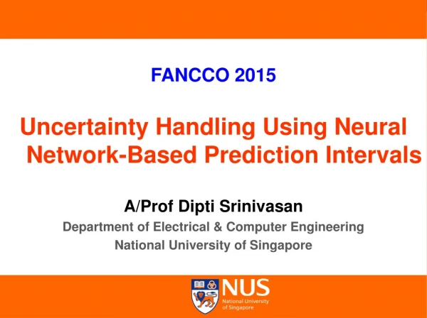 FANCCO 2015 Uncertainty Handling Using Neural Network-Based Prediction Intervals