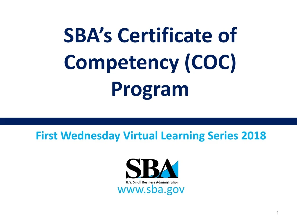 first wednesday virtual learning series 2018 www sba gov