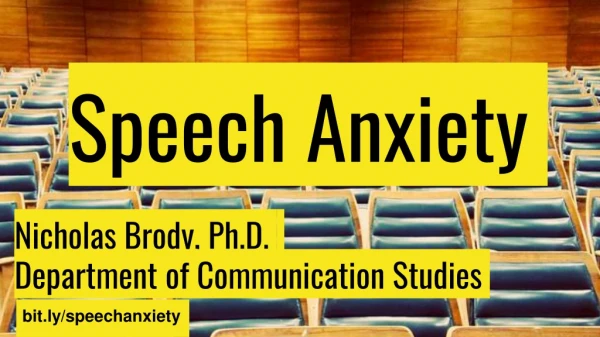 Nicholas Brody, Ph.D. Department of Communication Studies