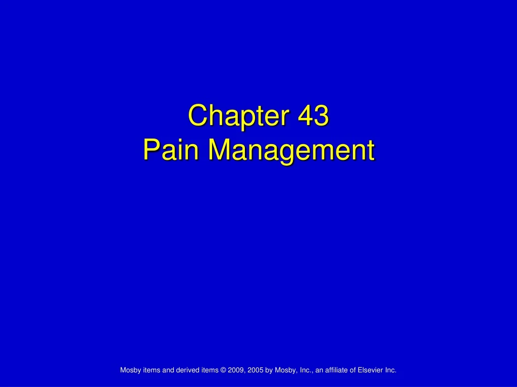 chapter 43 pain management