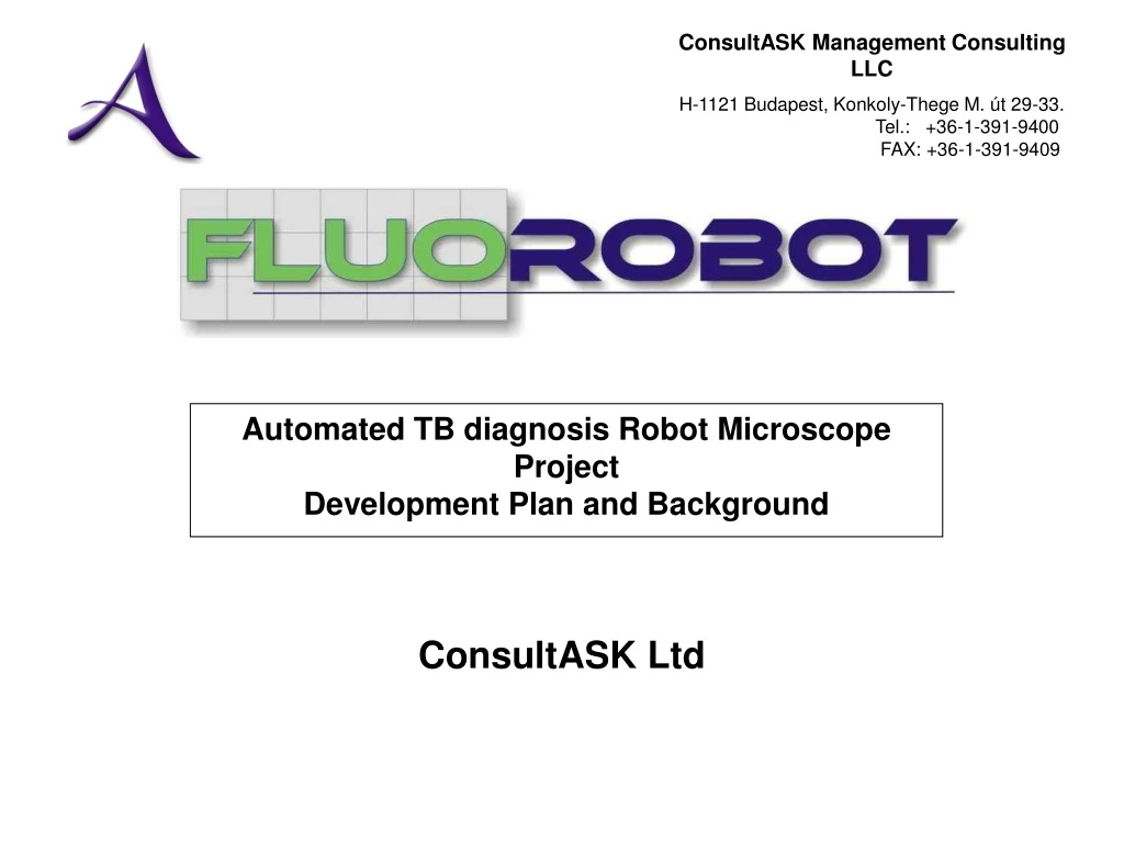 automated tb diagnosis robot microscope project development plan and background