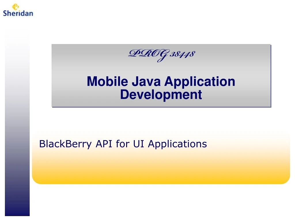 blackberry api for ui applications