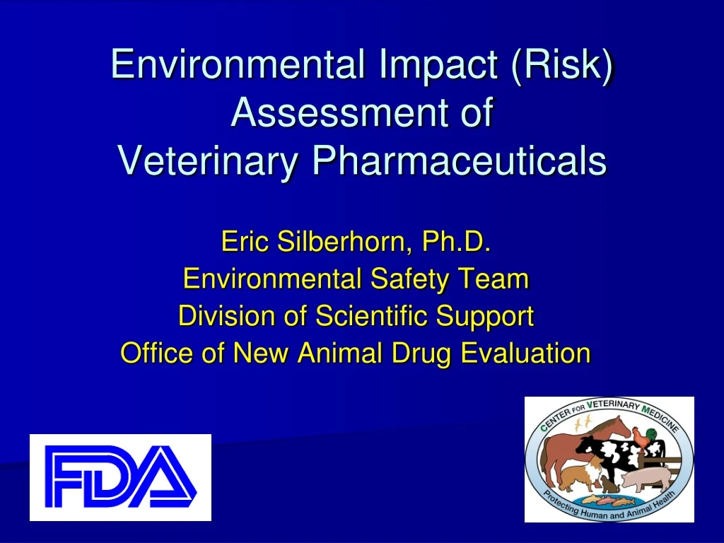 environmental impact risk assessment of veterinary pharmaceuticals