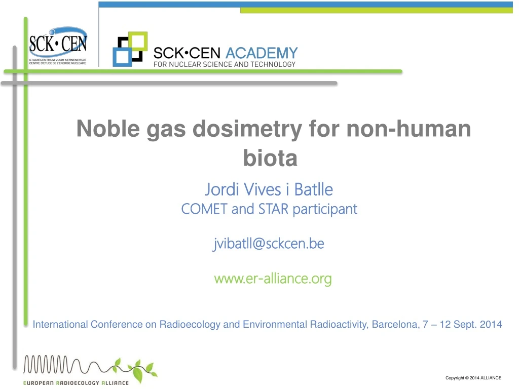 noble gas dosimetry for non human biota