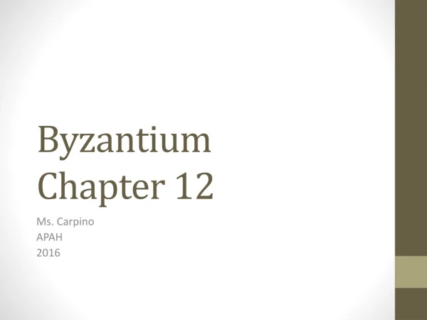 Byzantium Chapter 12