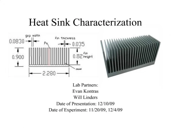 Heat Sink Characterization