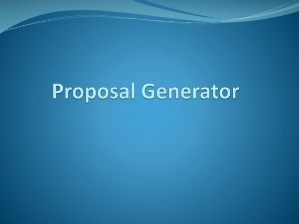 Proposal Generator