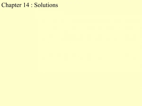 Chapter 14 : Solutions