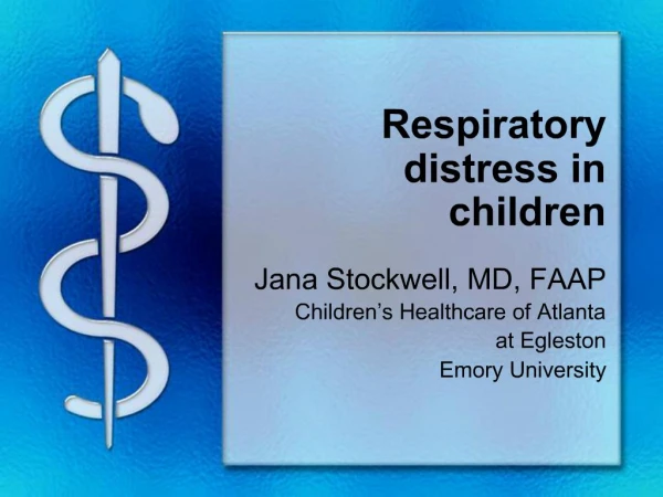 Respiratory distress in children