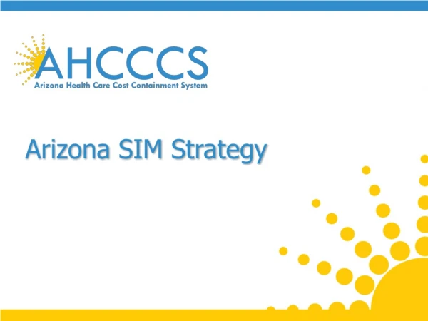Arizona SIM Strategy